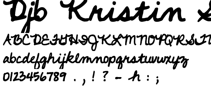DJB KRISTIN script font